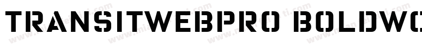 TransitWebPro BoldW01 Rg字体转换